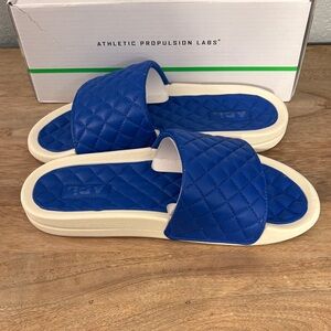 APL Blue Quilted leather Slides